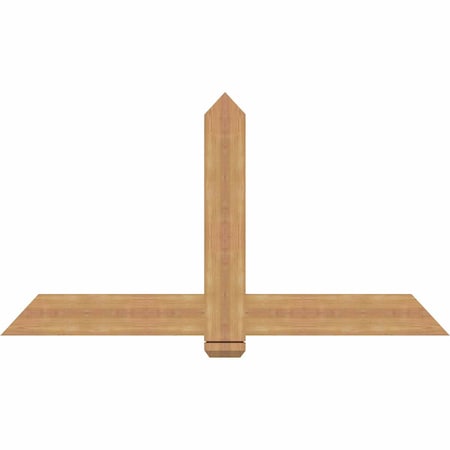 Ekena Millwork Eugene Smooth Timber Gable Bracket, Western Red Cedar, 60"W x 32"H x 1 1/2"D x 5 1/2"F, 13/12 Pitch GBW060X32X0206EUG00SWR